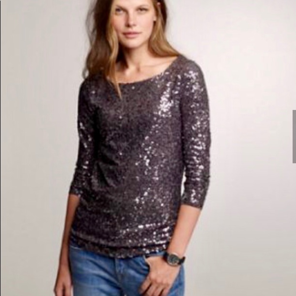 J.Crew sequins blouse